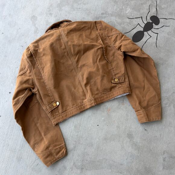 Carhartt brown cropped Detroit style work wear jacket - Picture 6 of 8